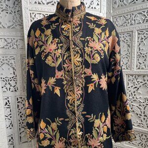 Kashmir Black Embroidered Jacket